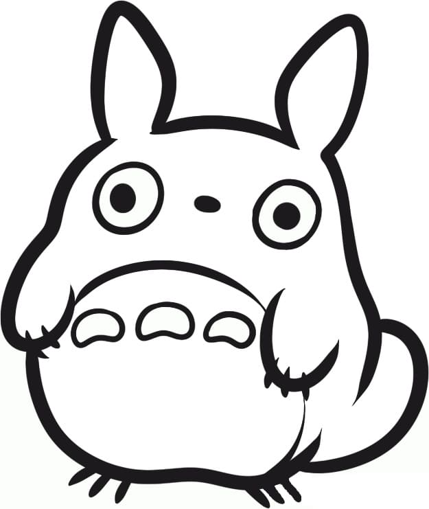 Coloriage de Totoro 11 de Mon voisin Totoro  imprimer et colorier