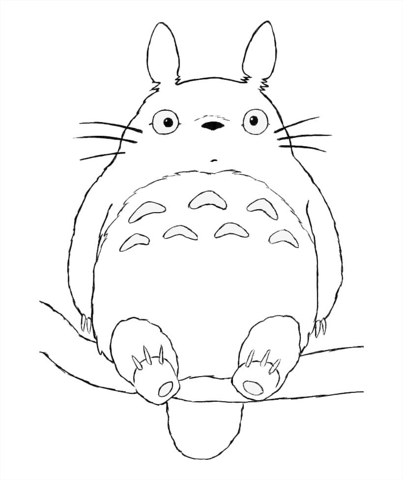 Disegno di Totoro 12 de Il mio vicino Totoro da stampare e colorare
