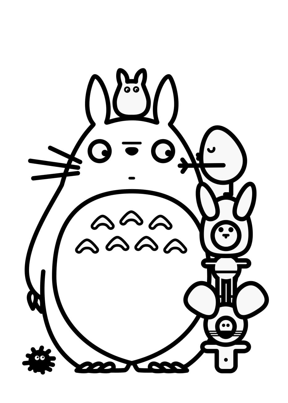 Disegno di Totoro 13 de Il mio vicino Totoro da stampare e colorare