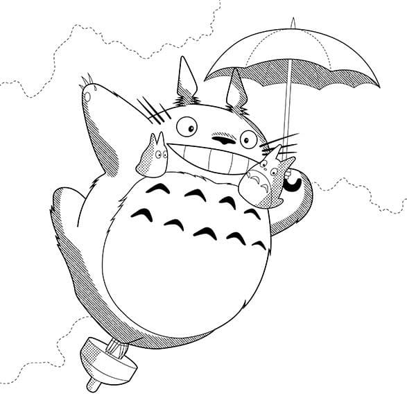 Kolorowanki Totoro 20 Mj sasiad Totoro do wydrukowania i pokolorowania
