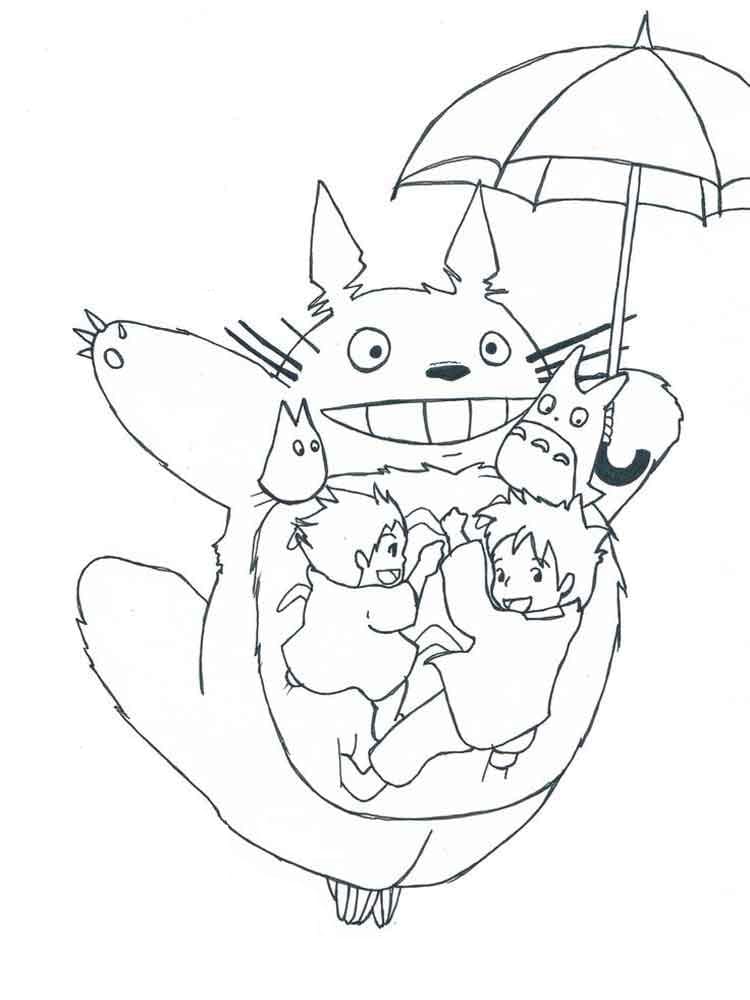 Disegno Totoro 21 de Il mio vicino Totoro da stampare e colorare