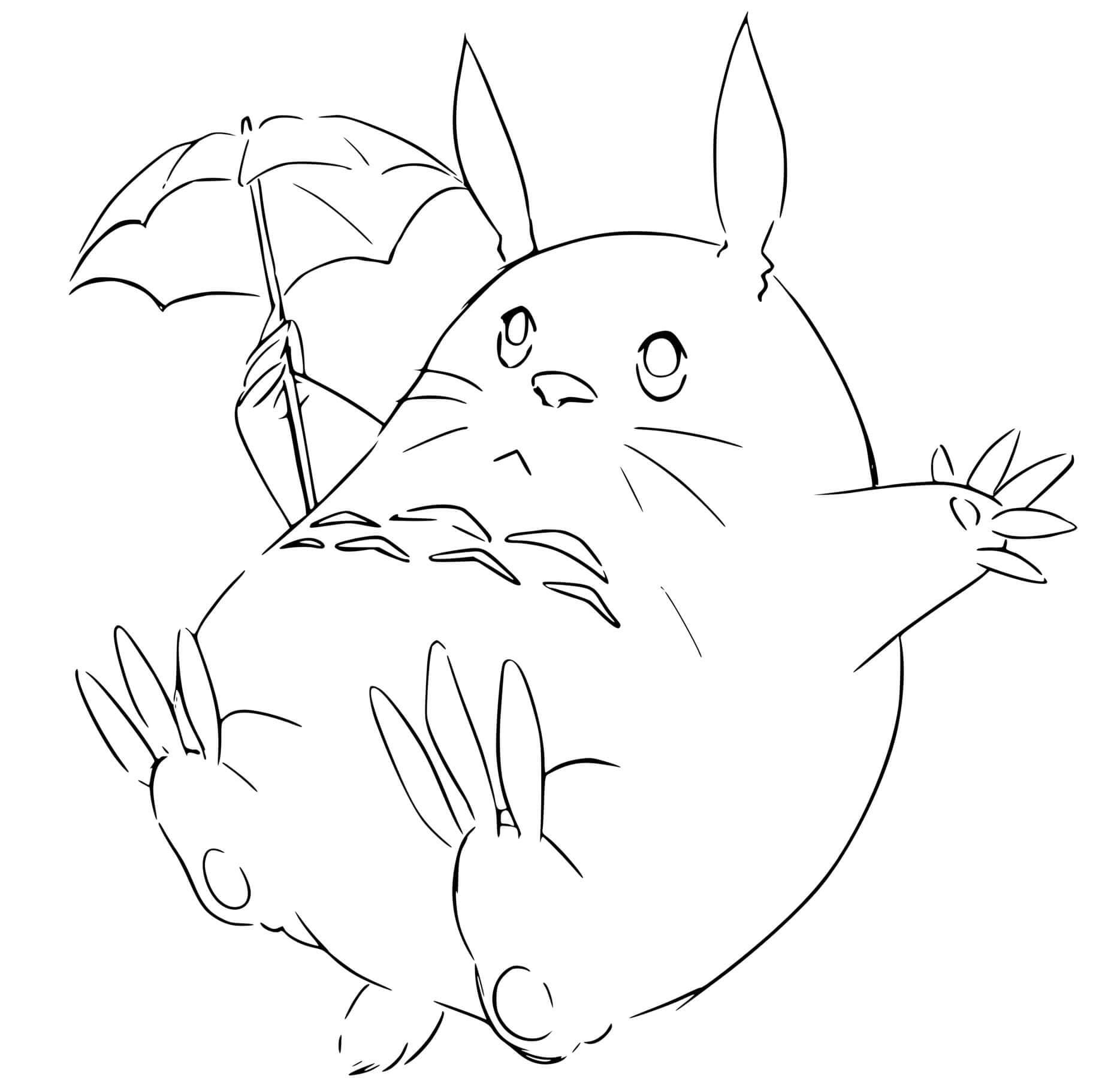 Totoro 24 Mj sasiad Totoro coloring page to print and coloring
