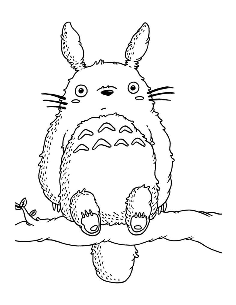 Kolorowanki Totoro 30 Mj sasiad Totoro do wydrukowania i pokolorowania