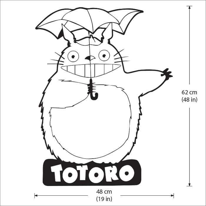Coloriage de Totoro 35 de Mon voisin Totoro à imprimer et colorier