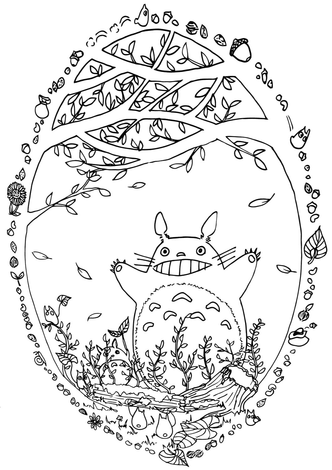 Disegno di Totoro 42 de Il mio vicino Totoro da stampare e colorare