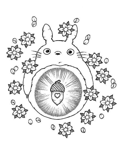 Coloriage de Totoro 49 de Mon voisin Totoro  imprimer et colorier
