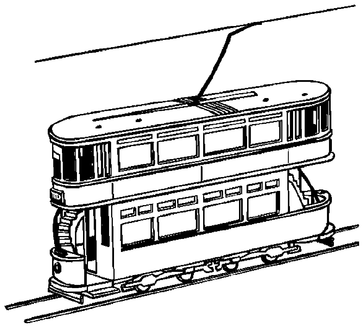 Dibujo 6 de trenes para imprimir y colorear