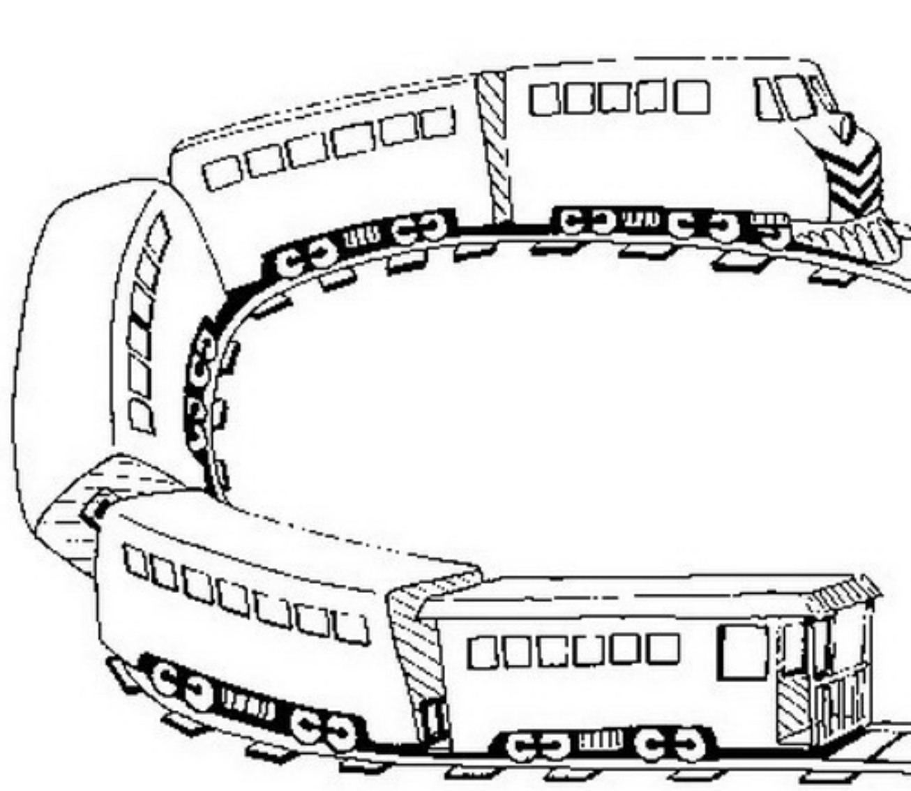 印刷して色付けする列車の図15