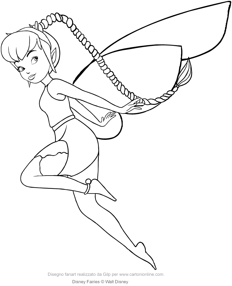 Dessin de Daina la fée amie de Tinker Bell à imprimer et colorier