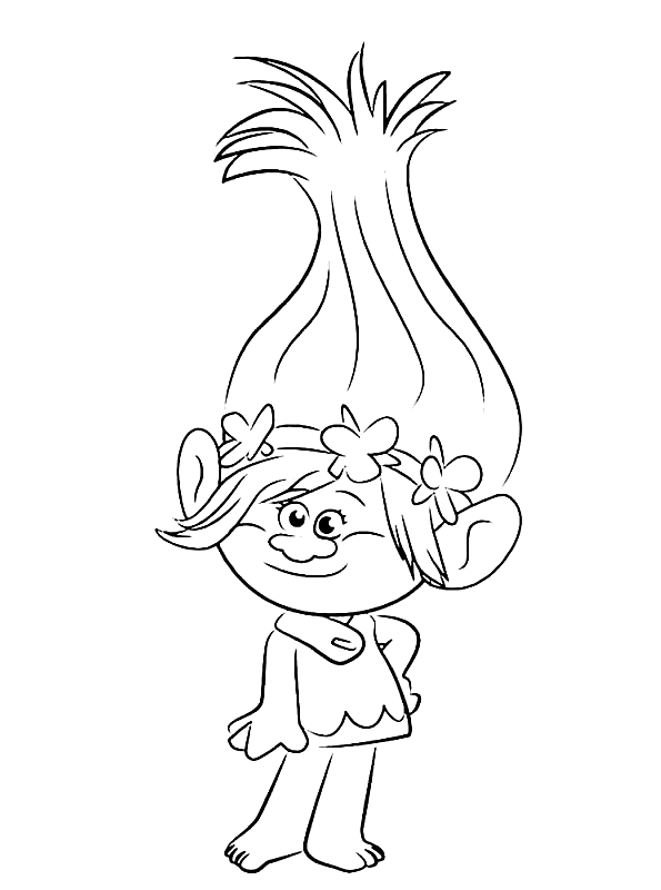 Drawing 8 from Trolls coloring page to print and coloring