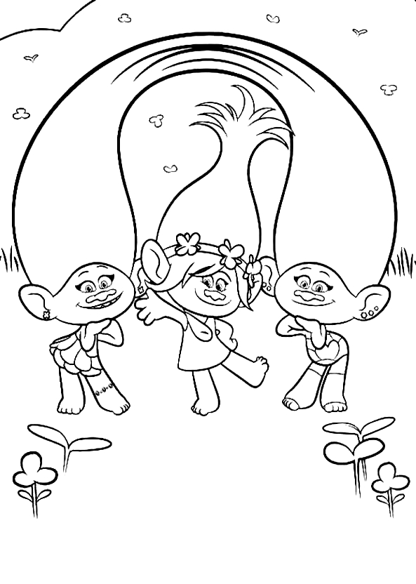 Drawing 20 from Trolls coloring page to print and coloring