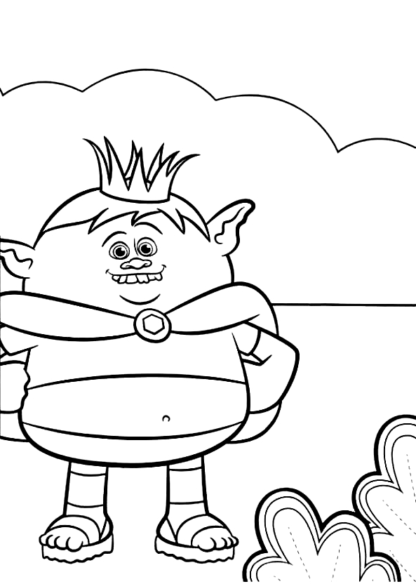 Drawing 23 from Trolls coloring page to print and coloring