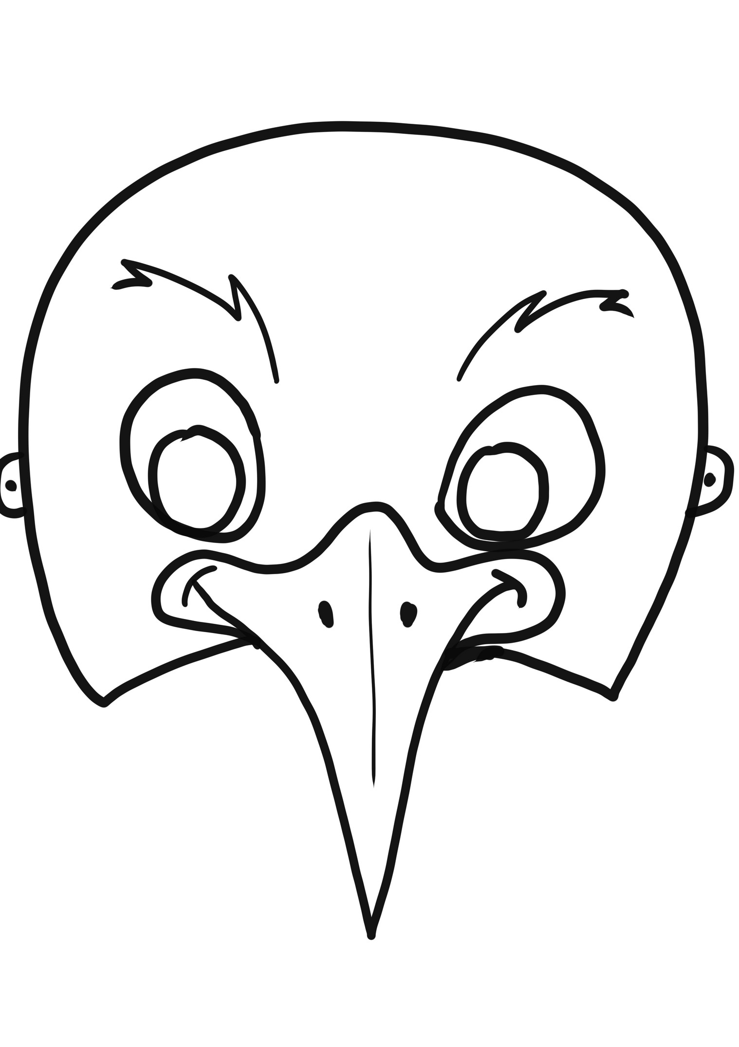 Albatross Mask coloring page to cut out