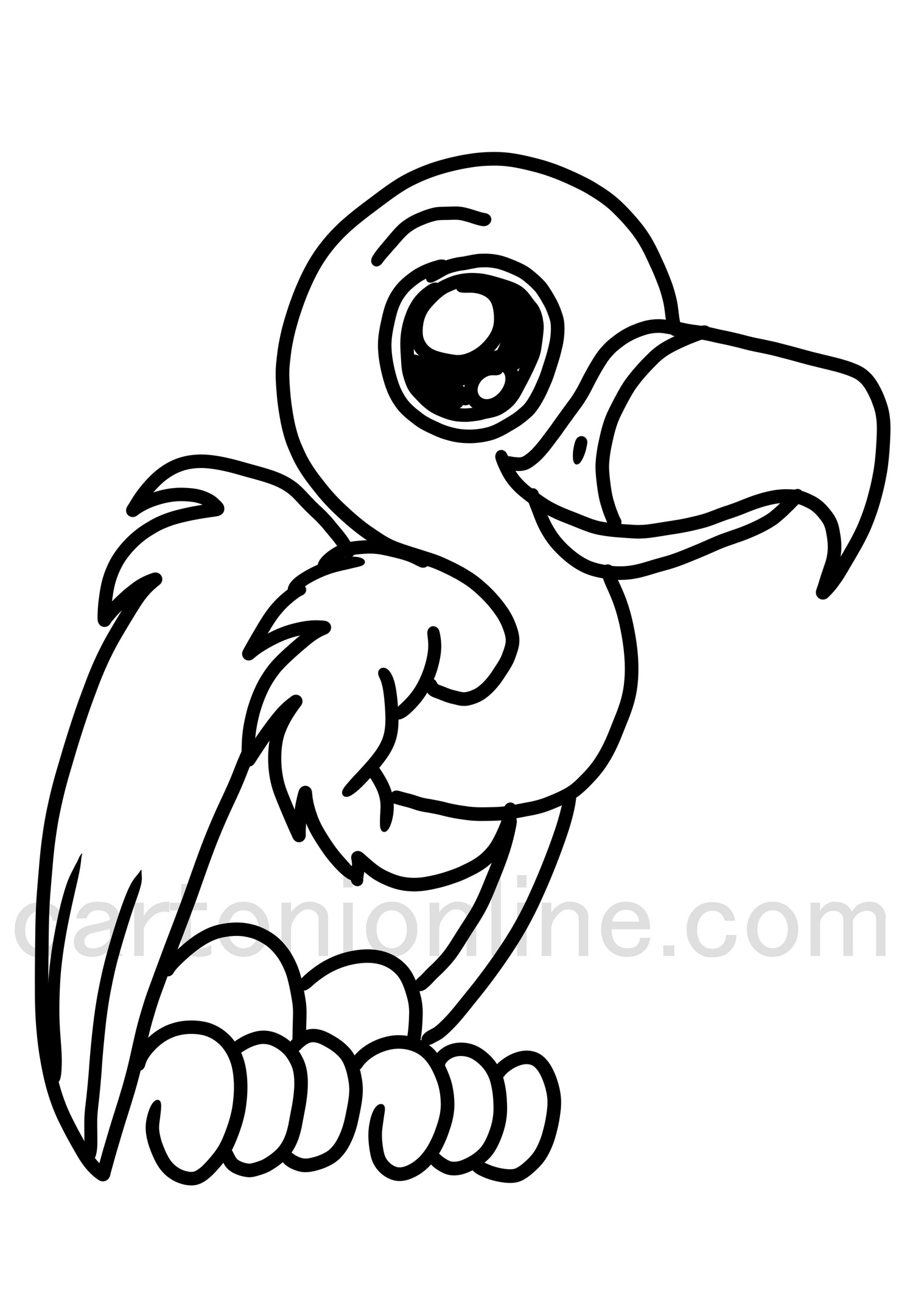 Kawaii Vulture Coloring Page For Kids - brawl stars vultures