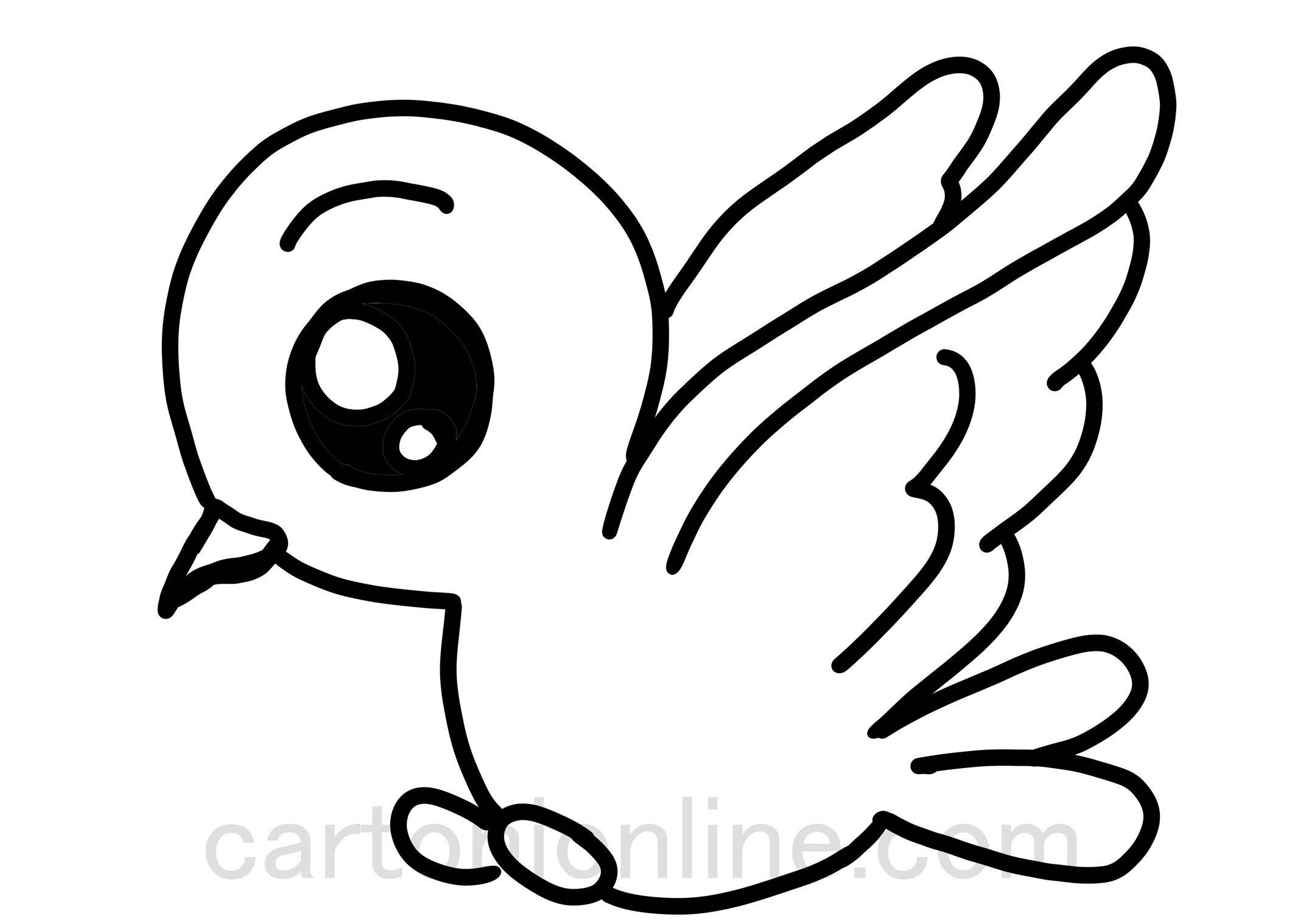 Realistic Dove coloring page