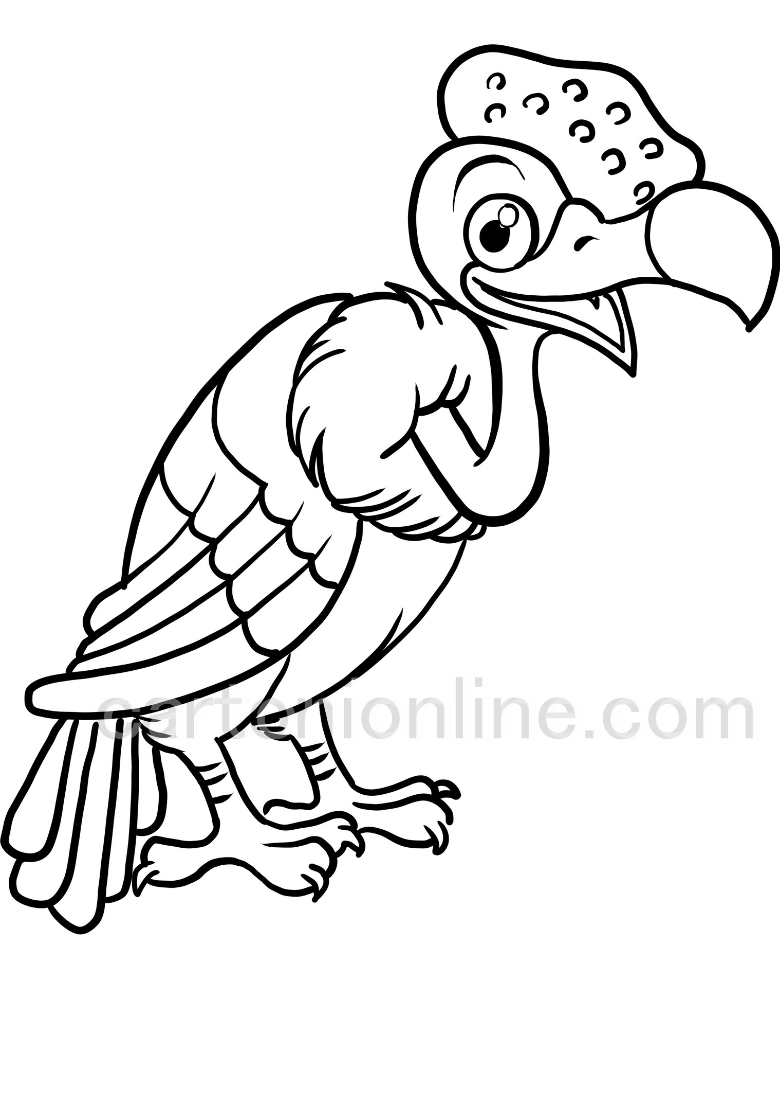 Disegno di condor realistico da colorare
