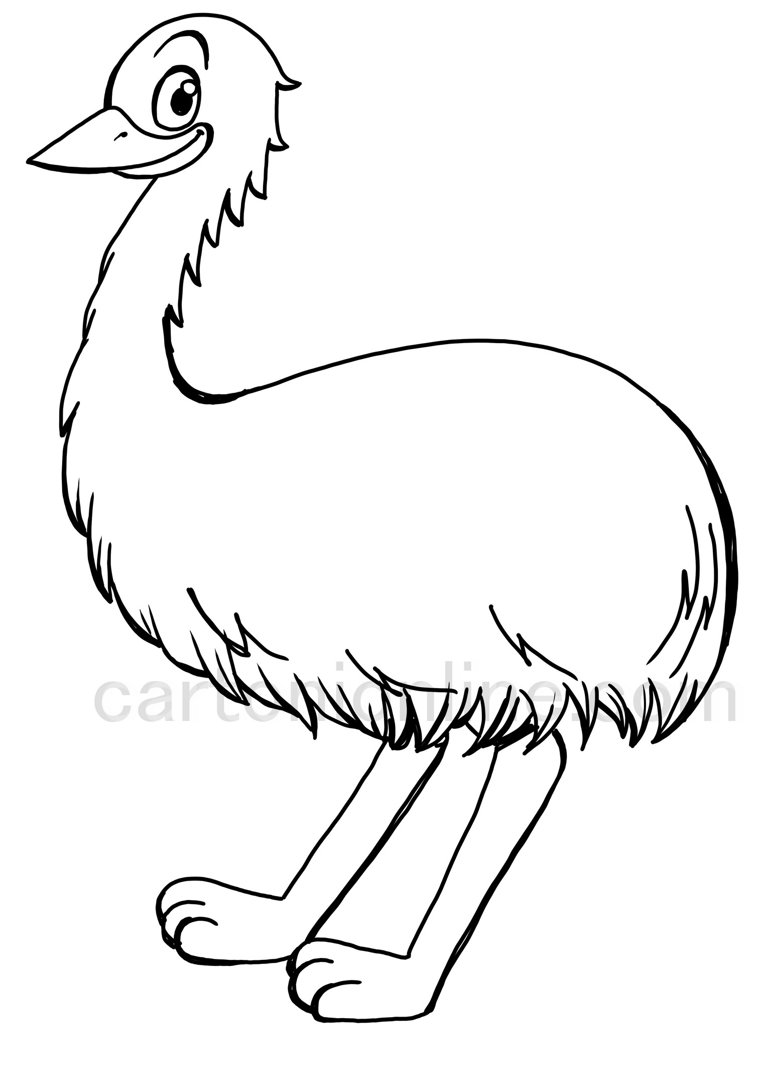 Cartoon style em coloring page