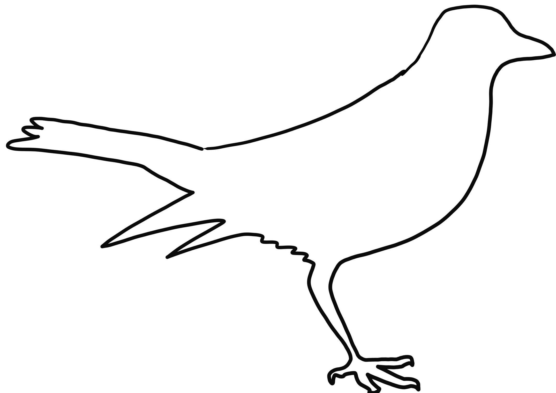 Blackbird silhuett målarbok
