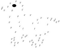 Desenho de Patos une os pontos e números