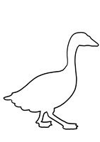 Desenho de perfil de ganso
