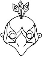 Realistic Peacock coloring page