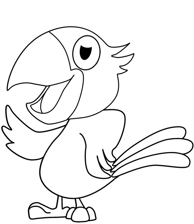 Realistic Macaw Parrot coloring page