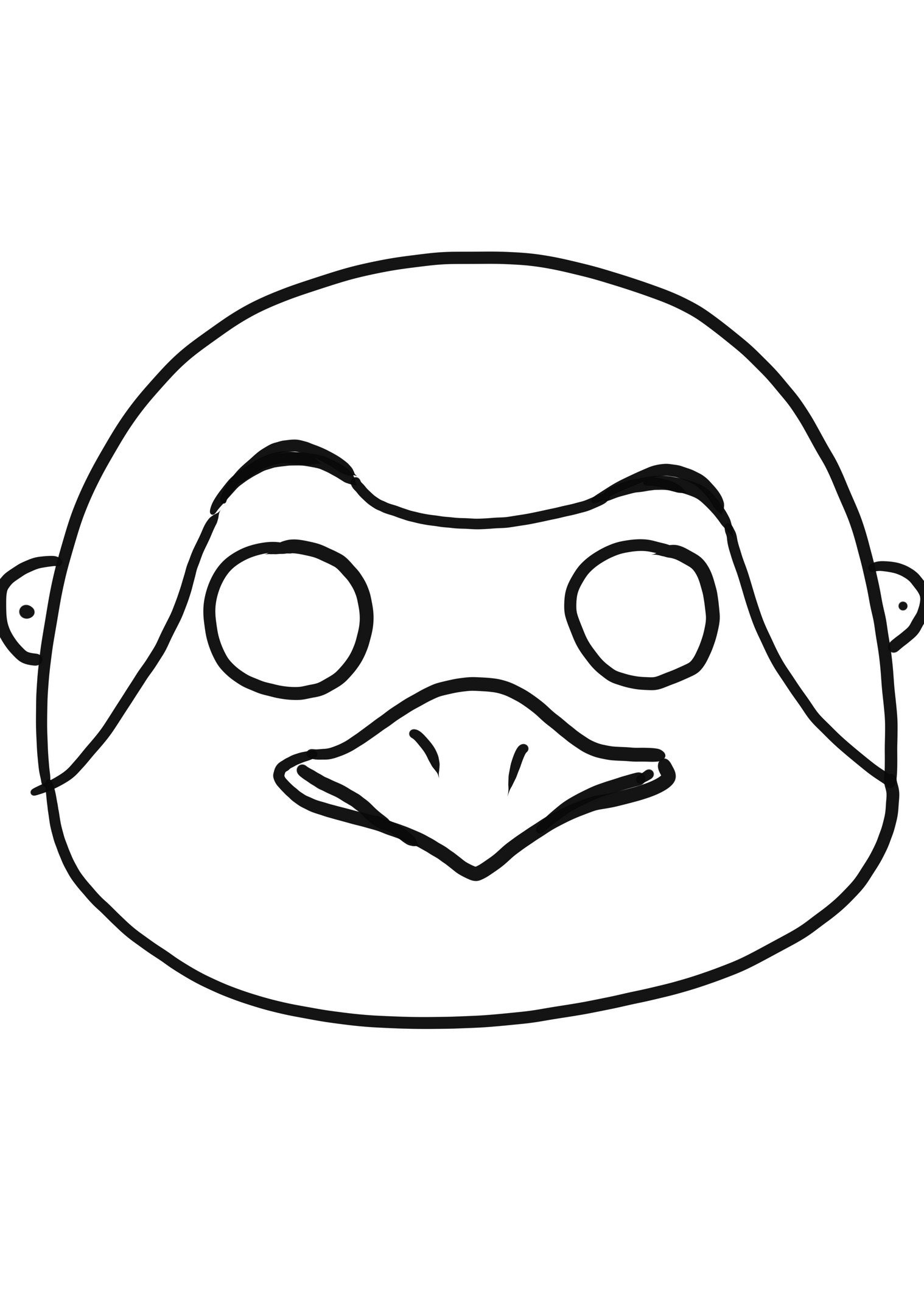 Robin mask coloring page to cut out