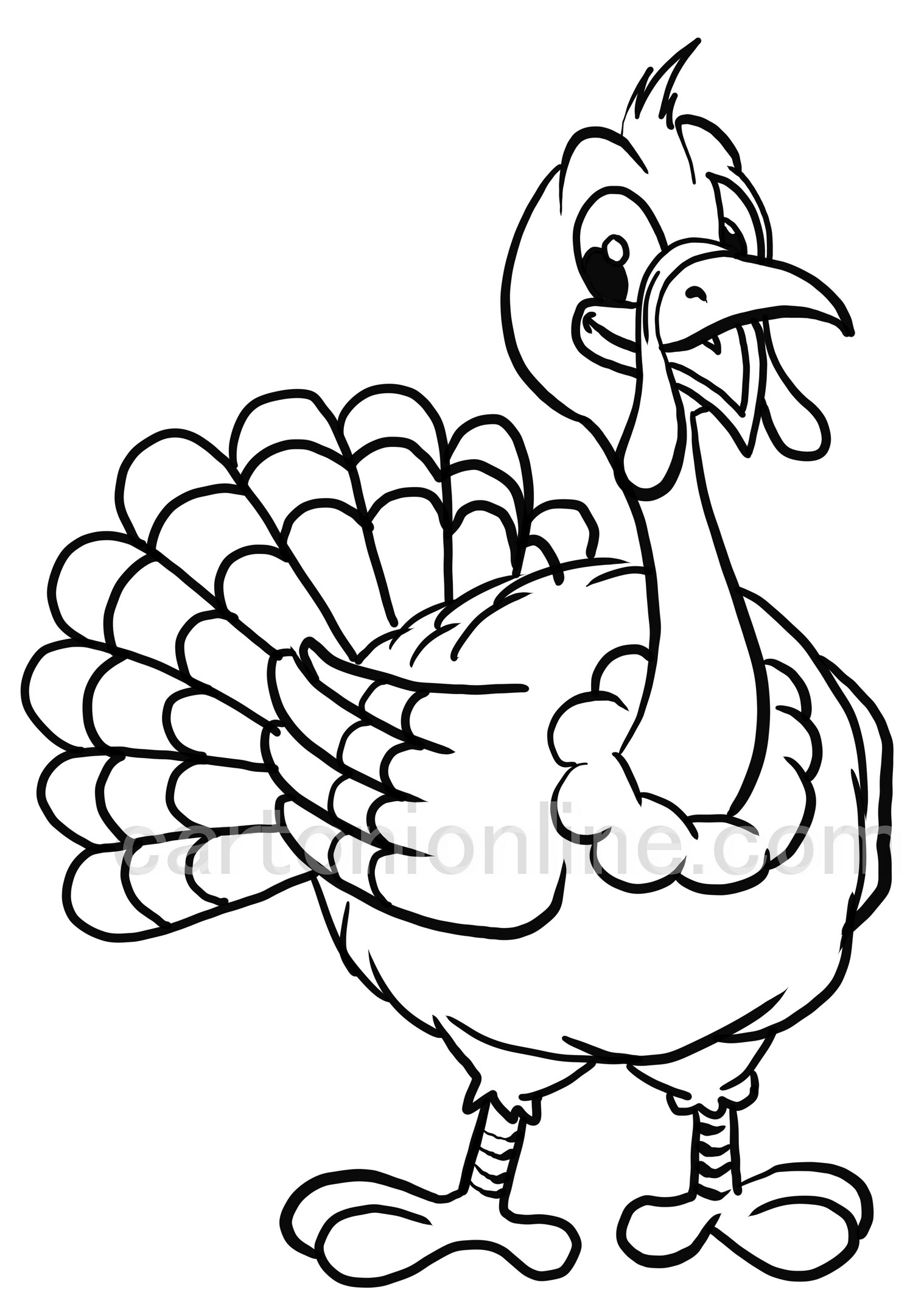 Realistic Turkey coloring page