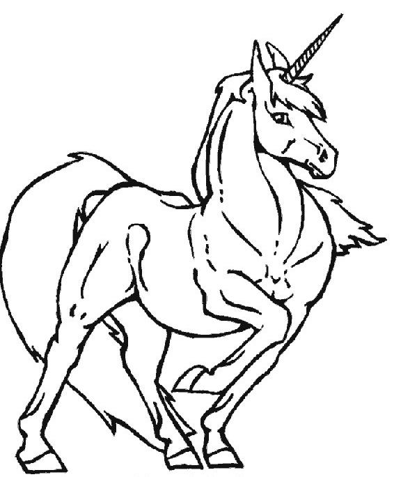 Dibujo 2 de Unicornios para imprimir y colorear