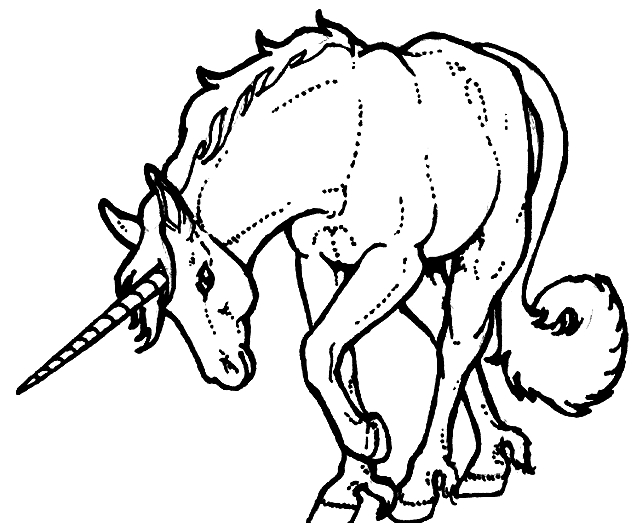 Dibujo 5 de Unicornios para imprimir y colorear