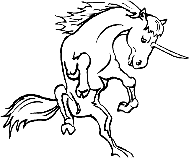 Drawing 6 from Unicorns coloring page to print and coloring