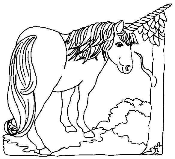 Dibujo 16 de Unicornios para imprimir y colorear