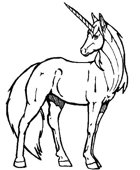Dibujo 21 de Unicornios para imprimir y colorear
