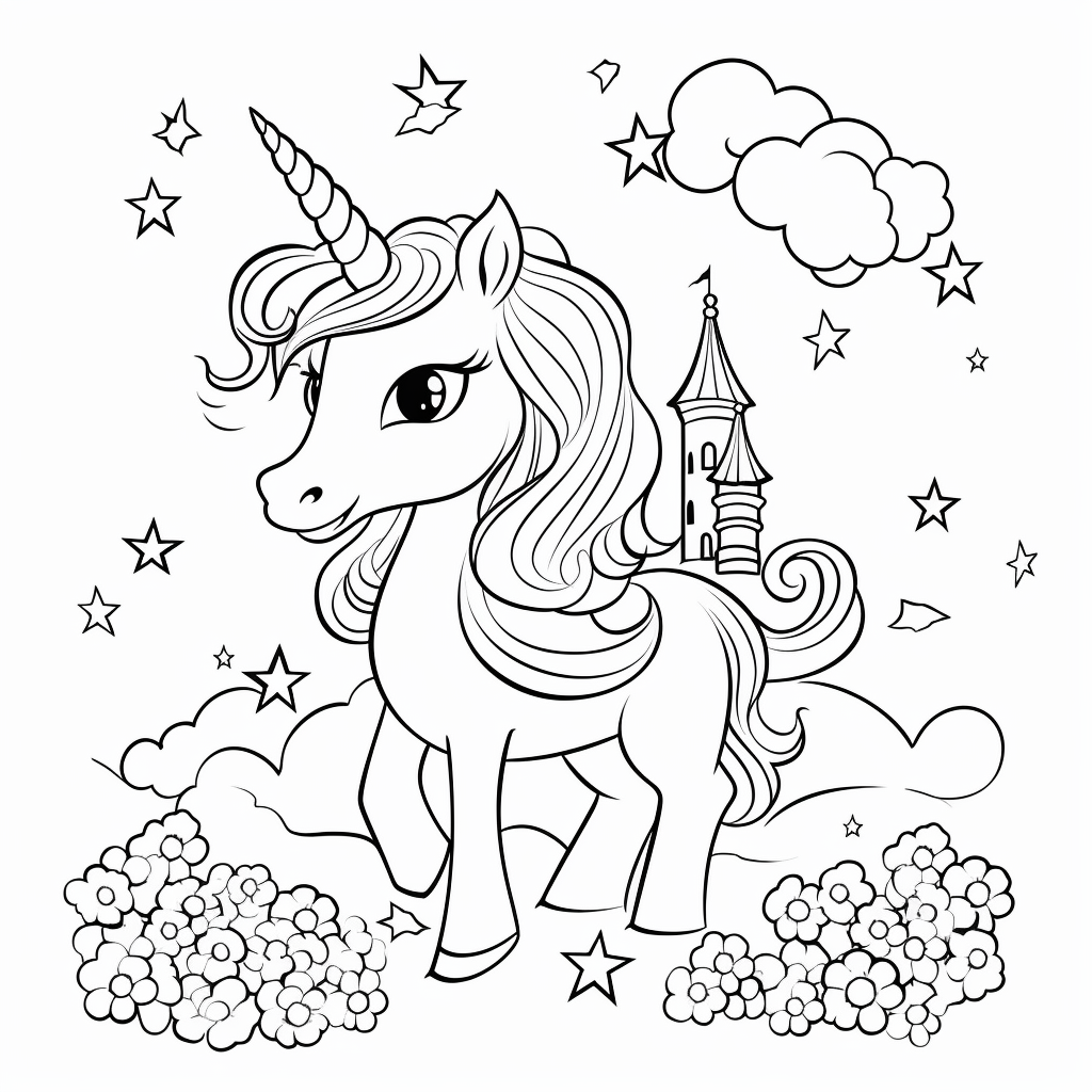 Disegno unicorno 15 di unicorno da stampare e colorare