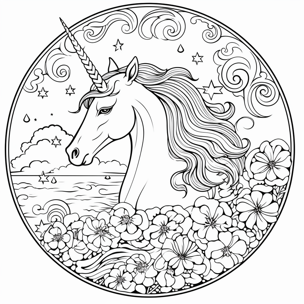 Disegno unicorno 30 di unicorno da stampare e colorare