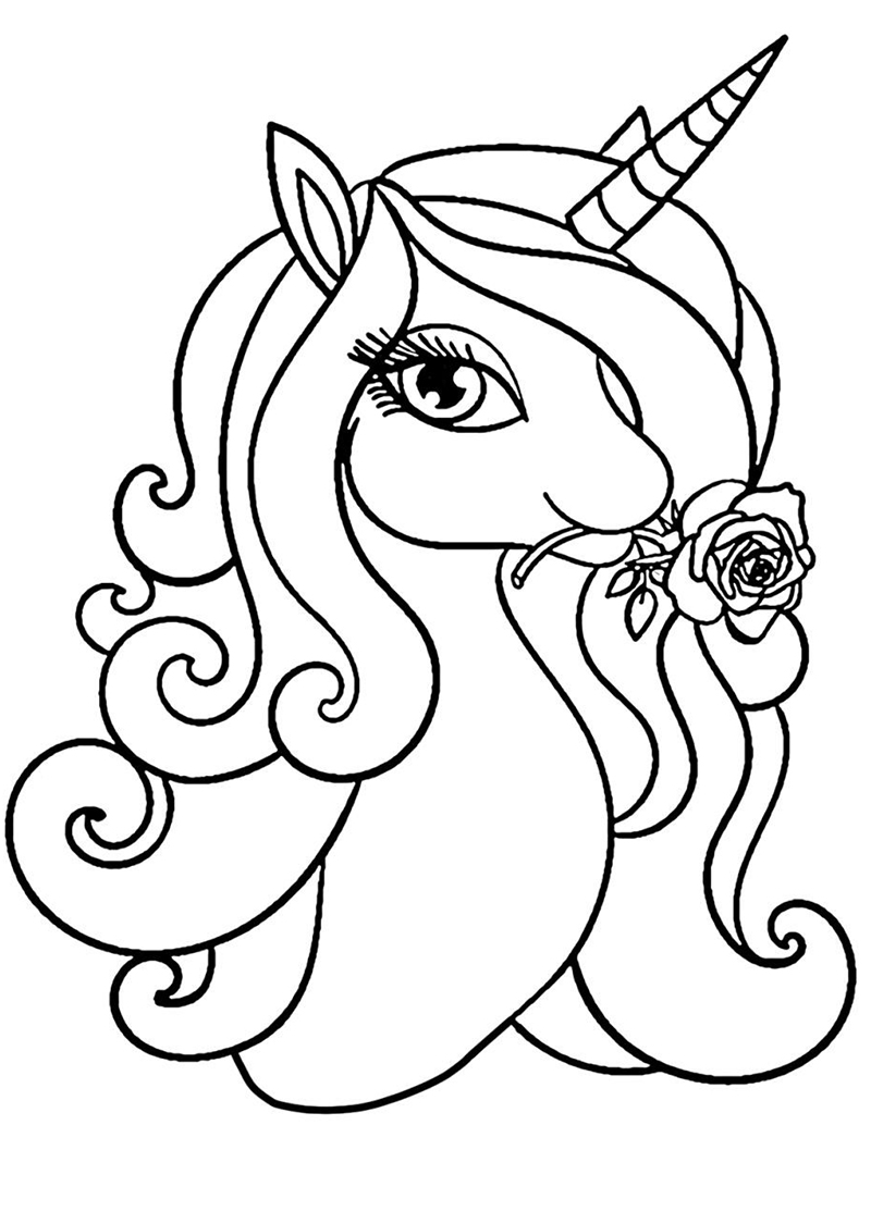 Dibujo 38 de unicornio para imprimir y colorear