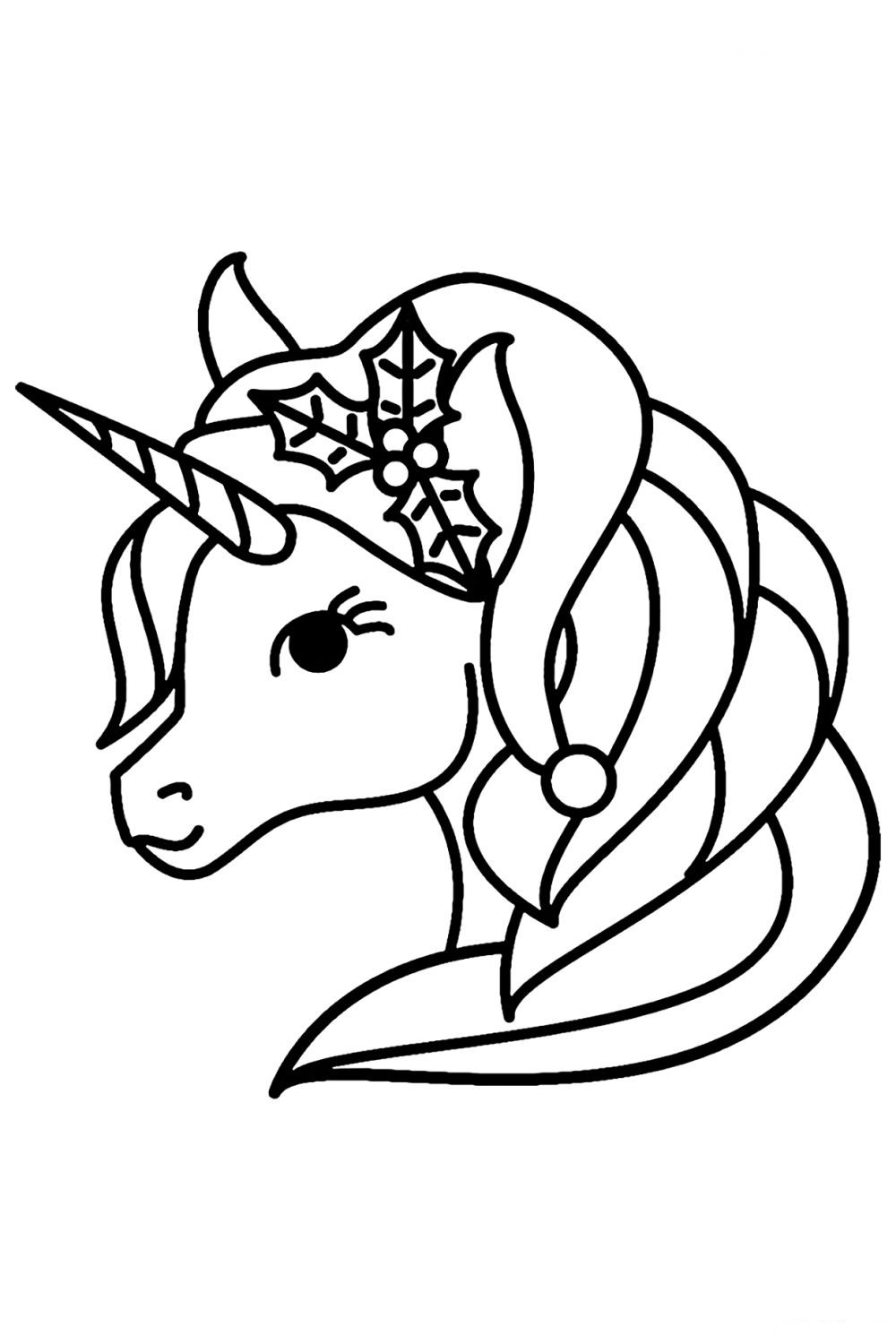 Dibujo 49 de unicornio para imprimir y colorear