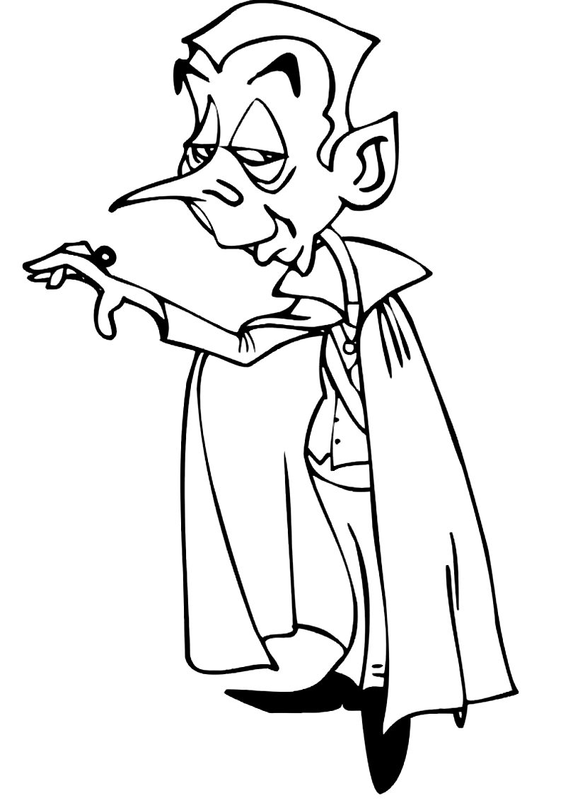 Drawing 4 from Vampires coloring page to print and coloring