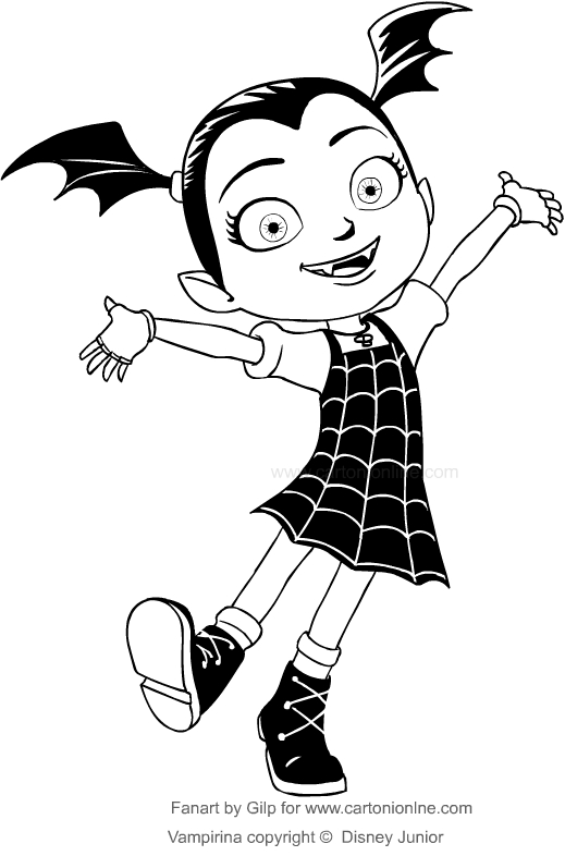 Disegno di Vampirina da  stampare e colorare