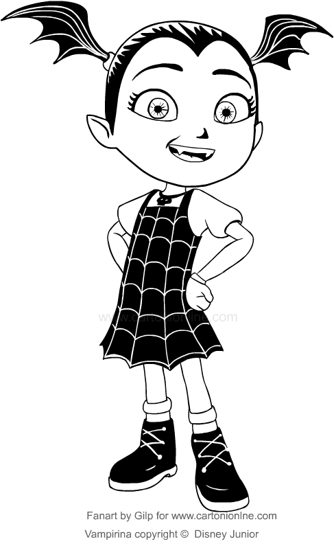 Dibujo De Vampirina Sonriendo Para Colorear