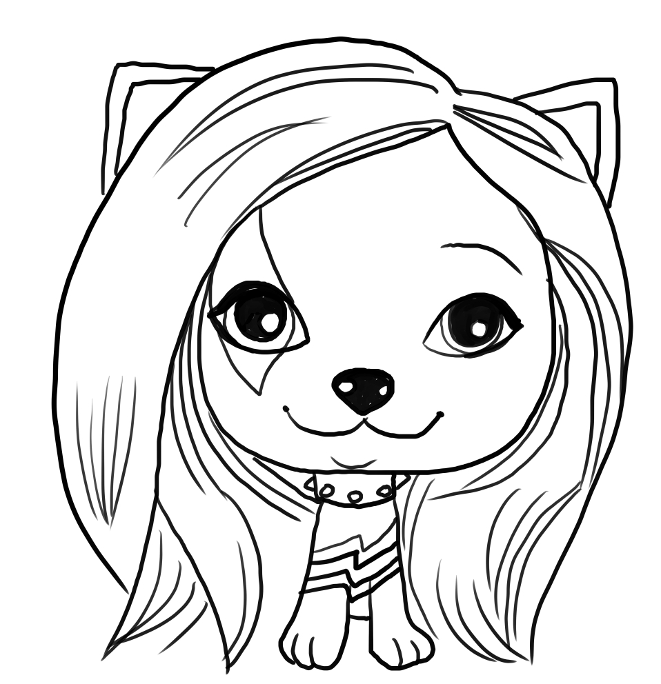 Desenho de Gwen de Vip Pets para imprimir e colorir