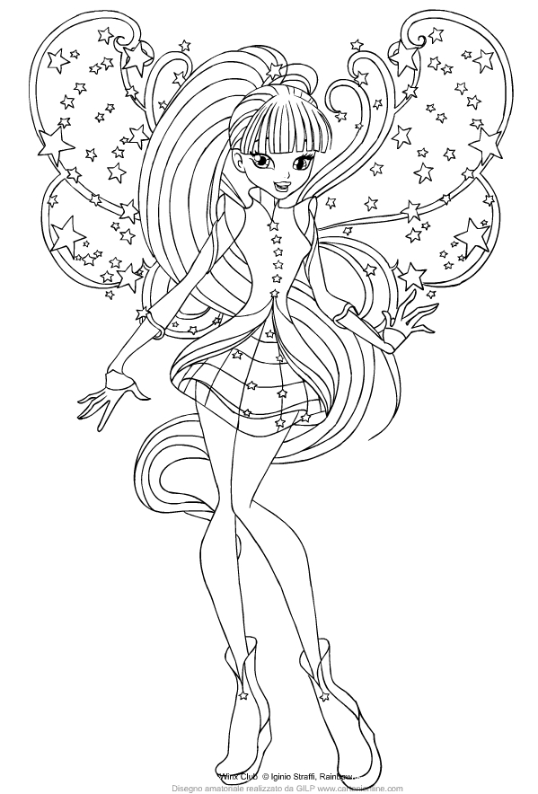 Coloriage de Musa de les Winx Club Cosmix  imprimer et colorier