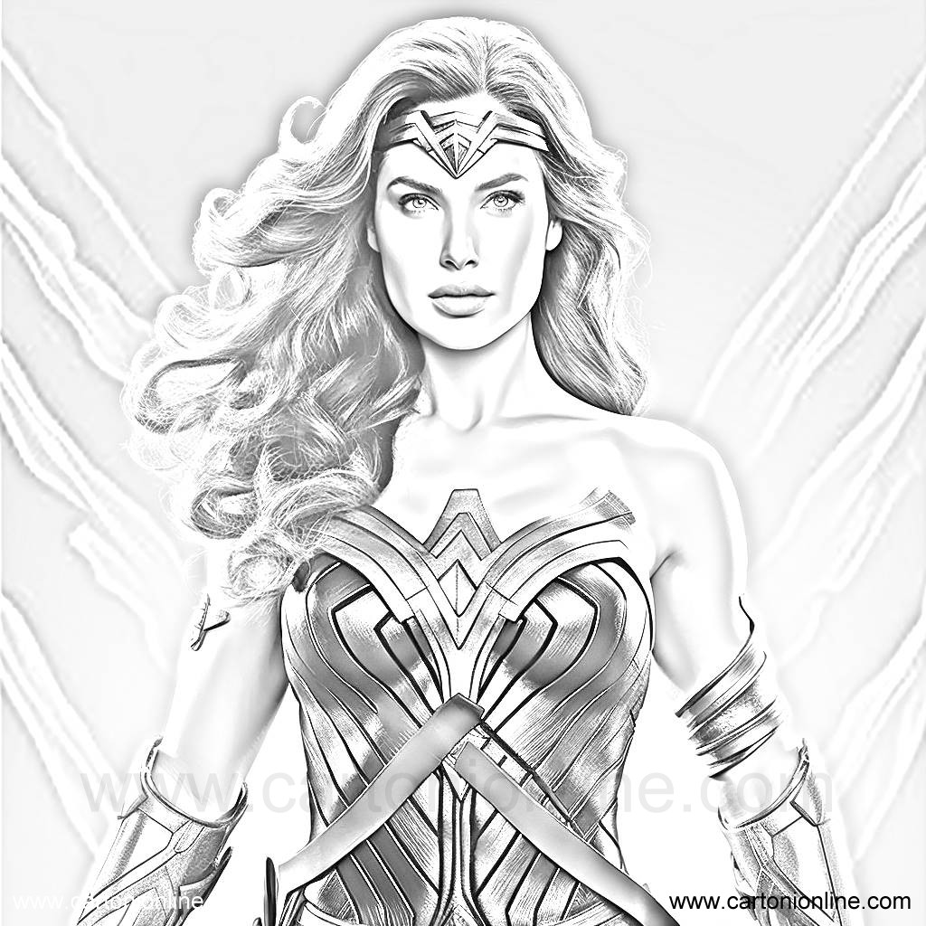 Wonder Woman 12 from Wonder Woman coloring page to print and coloring