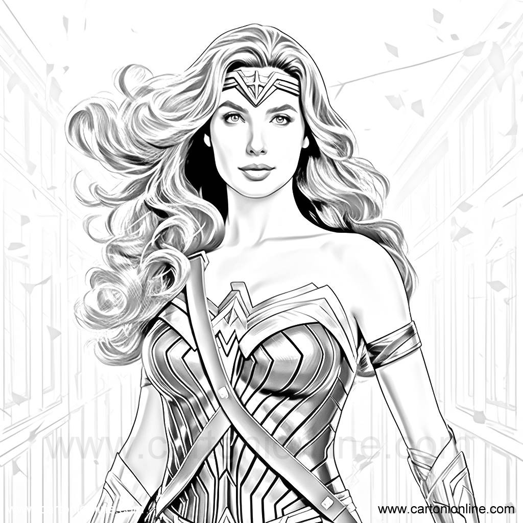Desenho de Wonder Woman 14 de Wonder Woman para imprimir e colorir