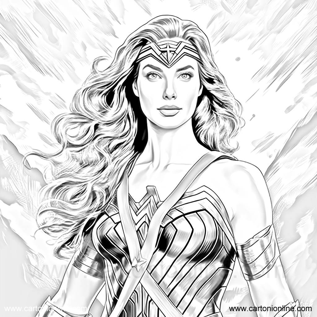 Coloriage de Wonder Woman 17 de Wonder Woman  imprimer et colorier