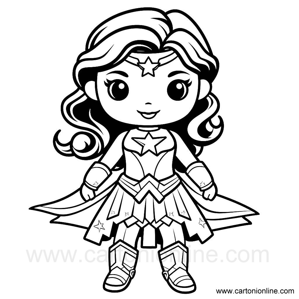 Dibujo de Wonder Woman 26 de Wonder Woman para imprimir y colorear
