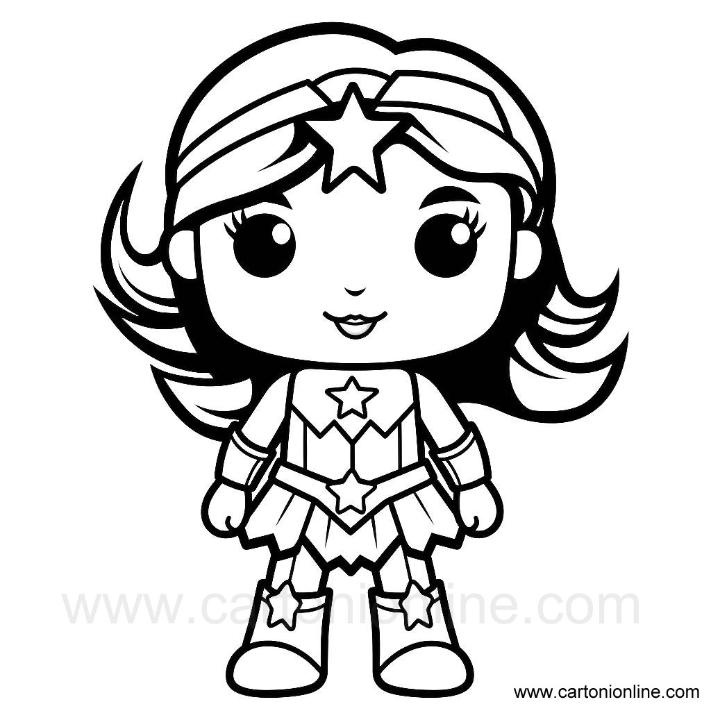 Coloriage de Wonder Woman 29 Wonder Woman à imprimer et colorier
