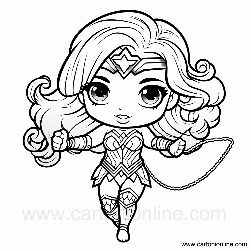 Dibujo de Wonder Woman 33 de Wonder Woman para imprimir y colorear