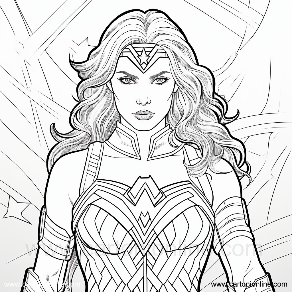 Coloriage de Wonder Woman 36 de Wonder Woman  imprimer et colorier