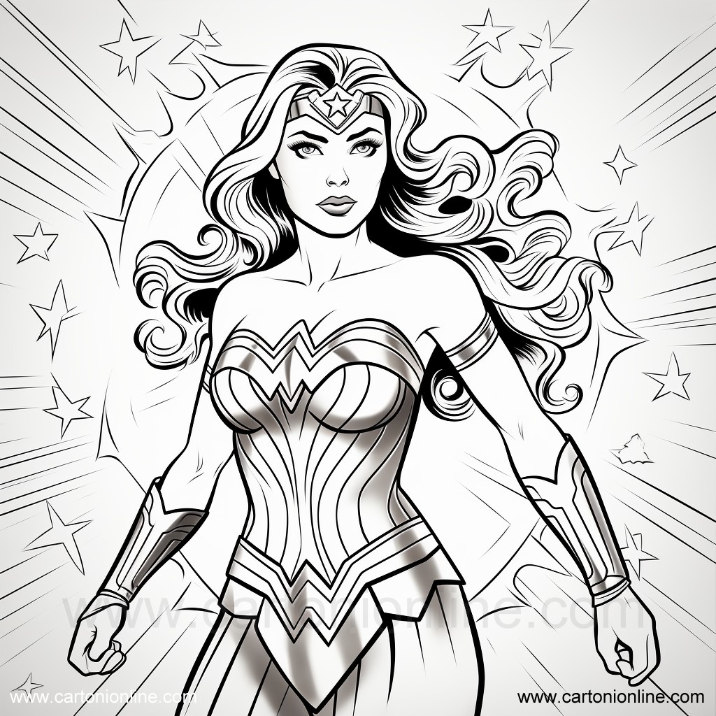 Disegno di Wonder Woman 39 di Wonder Woman da stampare e colorare